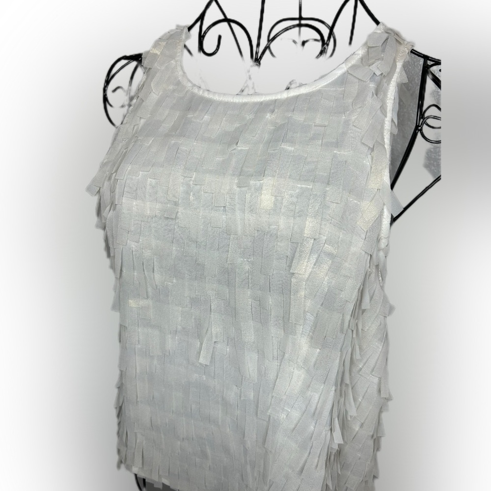 Zara White Textured Top